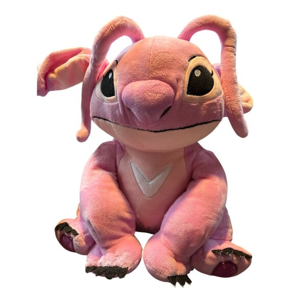 Disney Stitch Angel Plush Stuffed Toy Pink 12" Soft Cuddly Doll For Kids - Picture 3 of 10